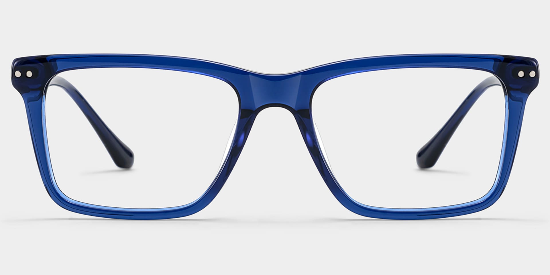 Harper Blue Frame Prescription Glasses with Rectangle Shape | ZEELOOL1