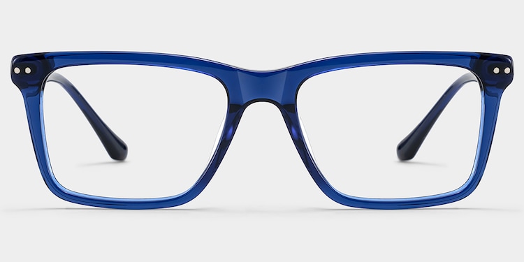 Harper Rectangle Blue Glasses