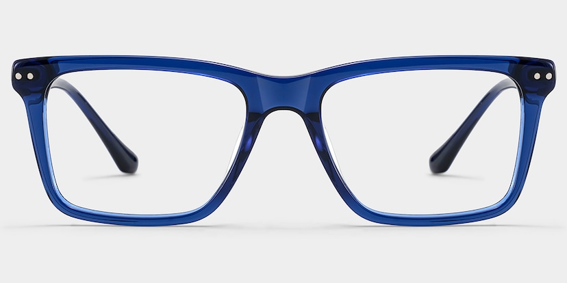 Harper Rectangle Blue Glasses