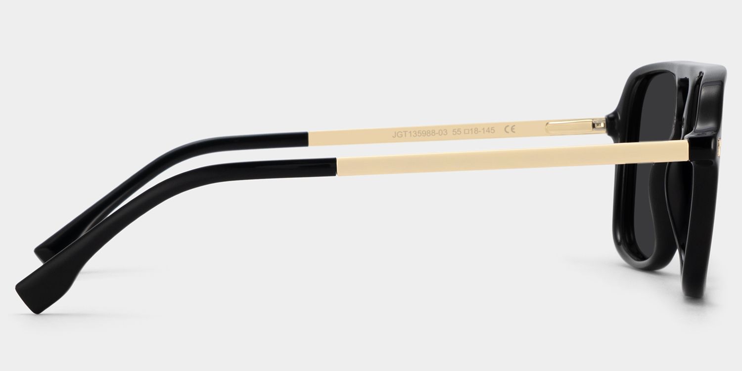 Kilworth Tr90 Black Aviator Frame Sunglasses | ZEELOOL