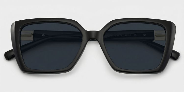 Emery Black Square Sunglasses