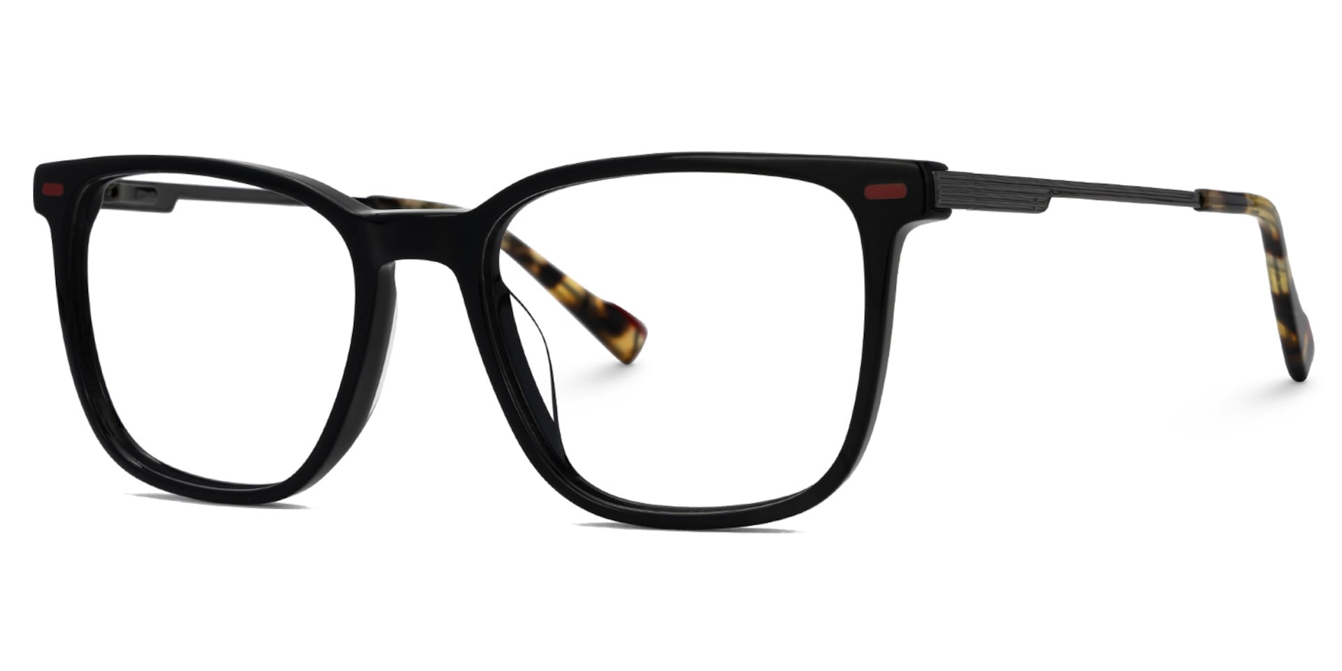 Dirrib Rectangle Black Color Frame Glasses for Men | Zeelool1