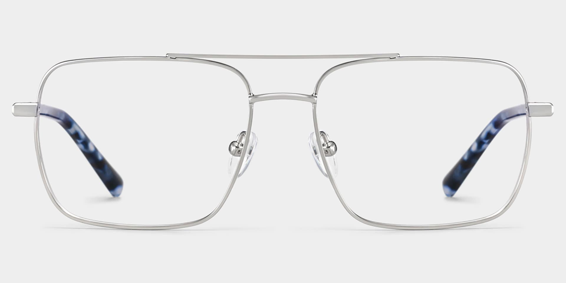 Iris Silver Frame Glasses with Aviator Frame Online | ZEELOOL2