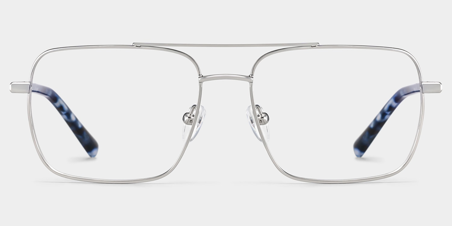 Iris Aviator Silver Glasses