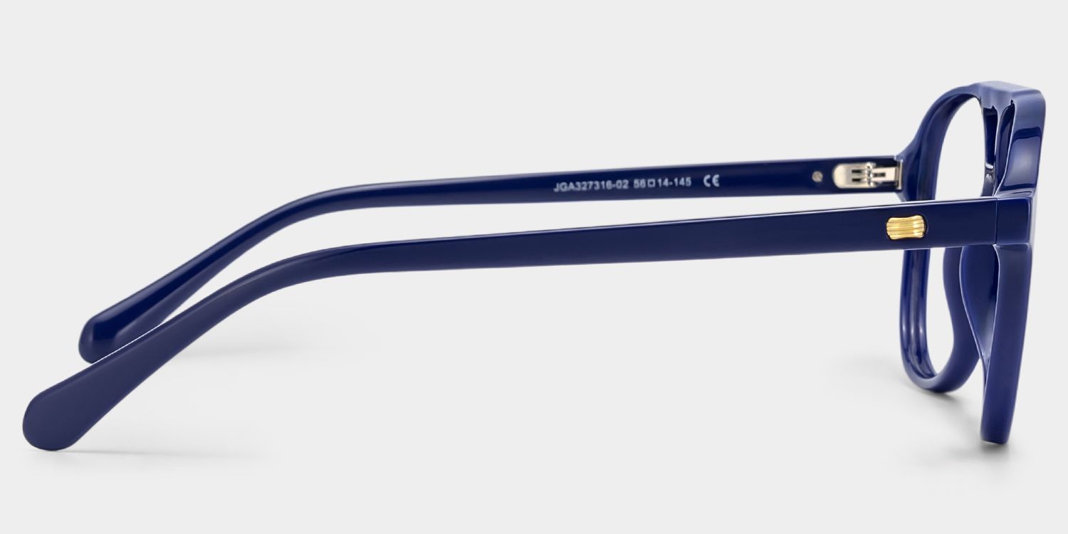 Luna Blue Aviator Frame Glasses | Sporty Campus Style