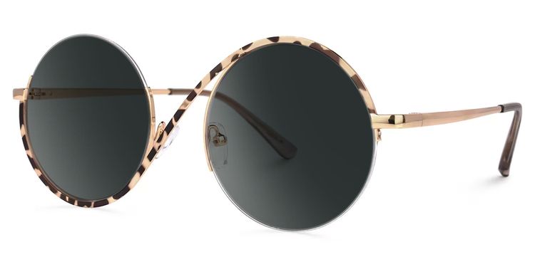 Flozif Tortoise Round Sunglasses