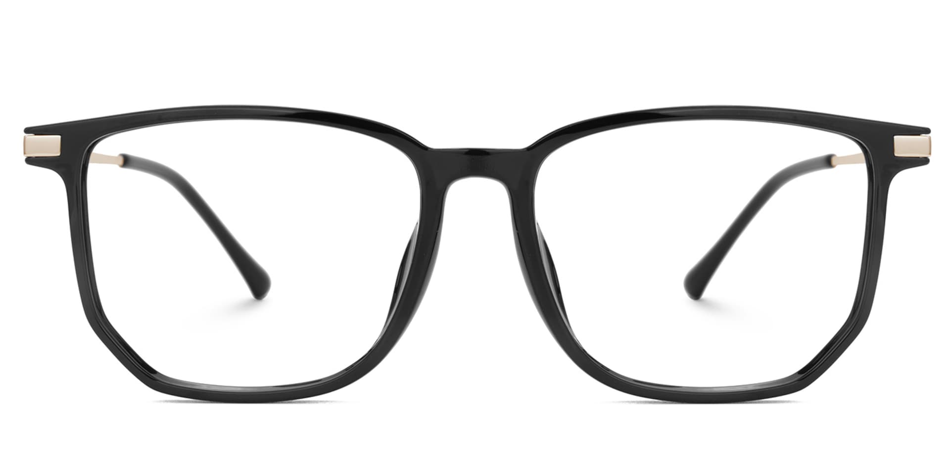 Fezell Square Black Eyeglasses and Thin Wide Frames2