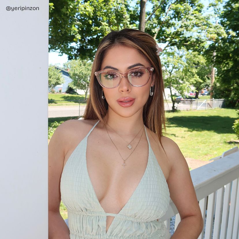 Charlotte Clear Pink Cat eye Glasses