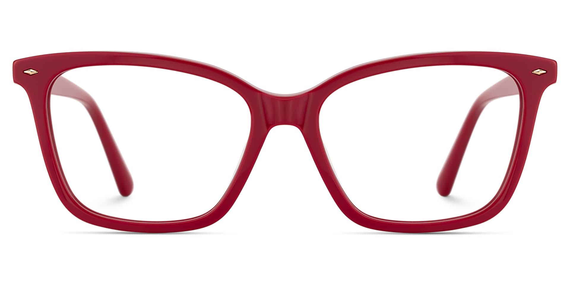 Theo Acetate Red Frame Glasses with Square Shape | Zeelool1