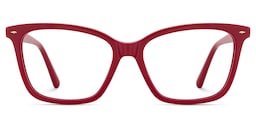 Theo Rectangle Red Glasses1