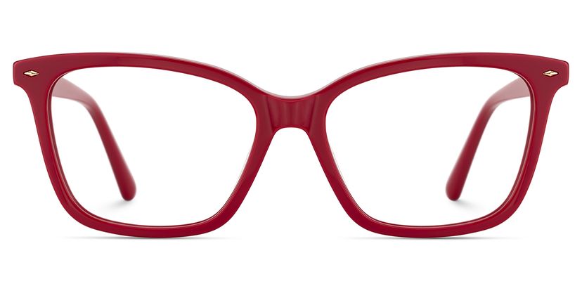 Theo Rectangle Red Glasses