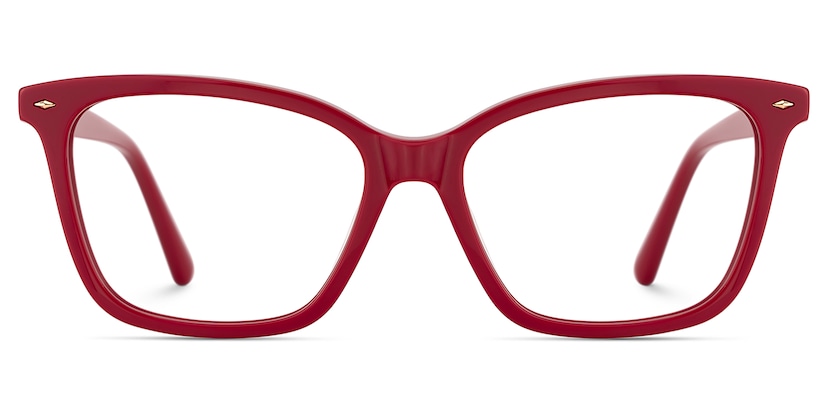 Theo Rectangle Red Glasses