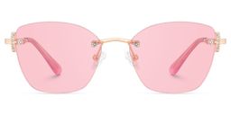 Jaxon Rectangle Rose Gold Glasses0