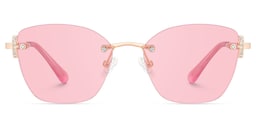 Jaxon Rectangle Rose Gold Glasses0