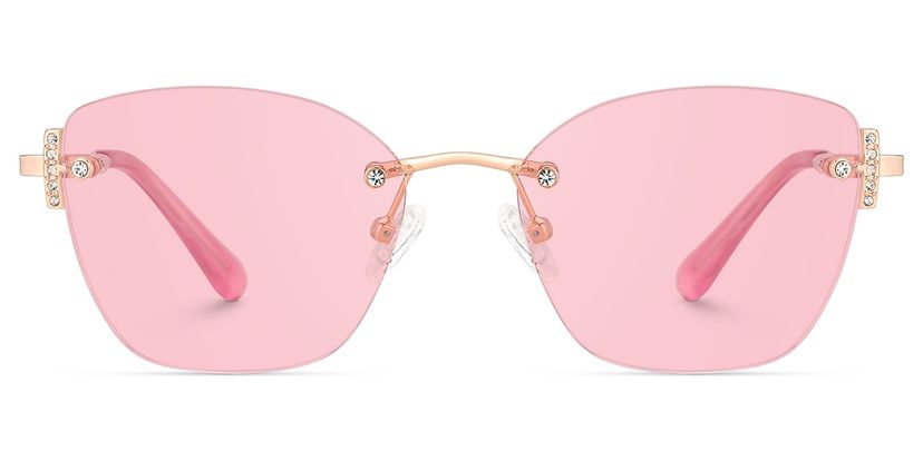 Jaxon Rose Gold Rectangle Sunglasses