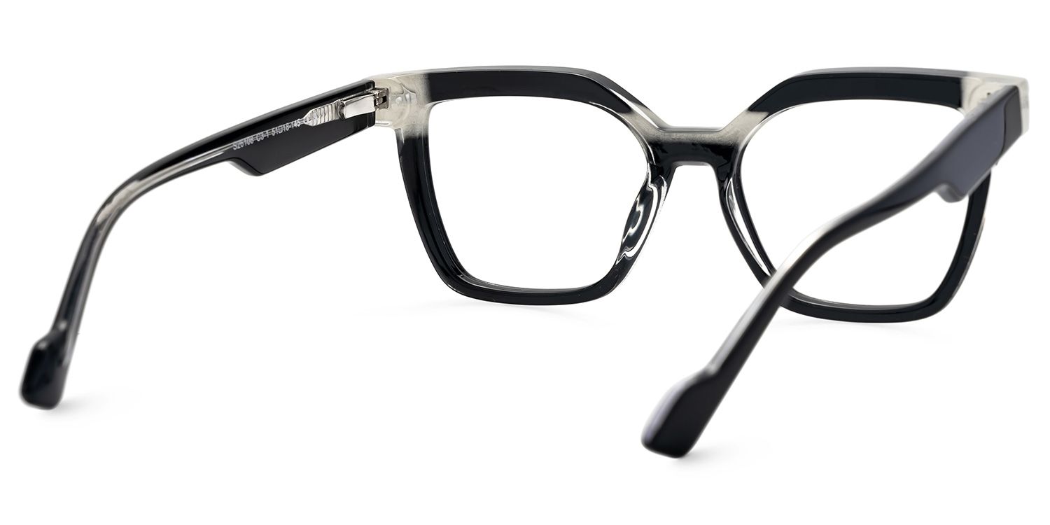 Black White Square Frame Glasses - Pinette on Sale | Zeelool4