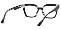 Pinette Square Black White Glasses4