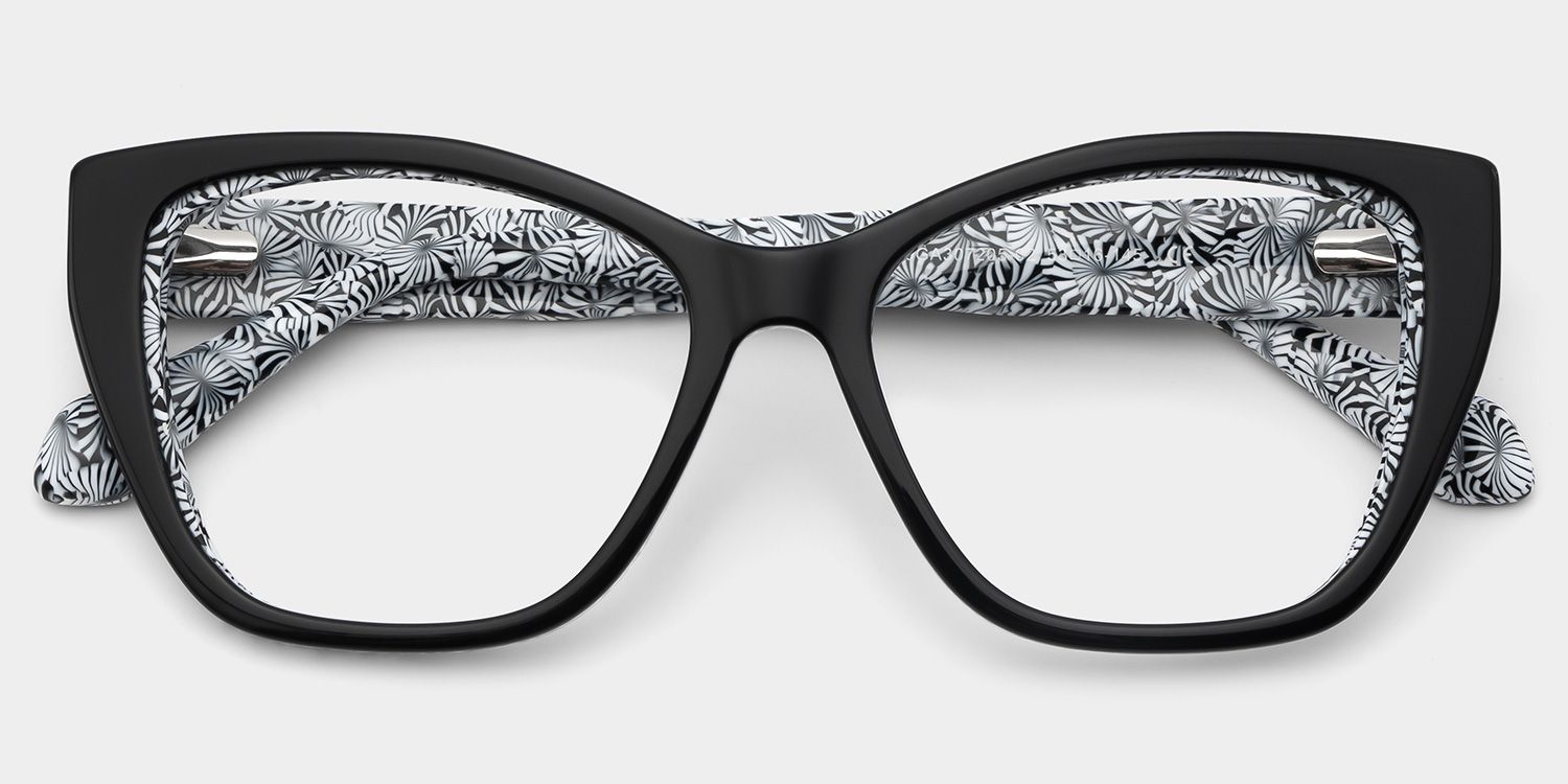 Blaise Black Frame Glasses with Cat eye Frame Online | ZEELOOL4