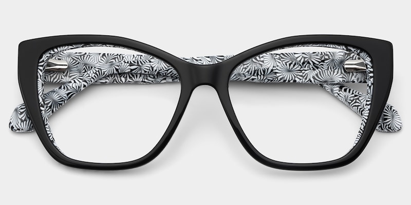Blaise Black Frame Glasses with Cat eye Frame Online | ZEELOOL1