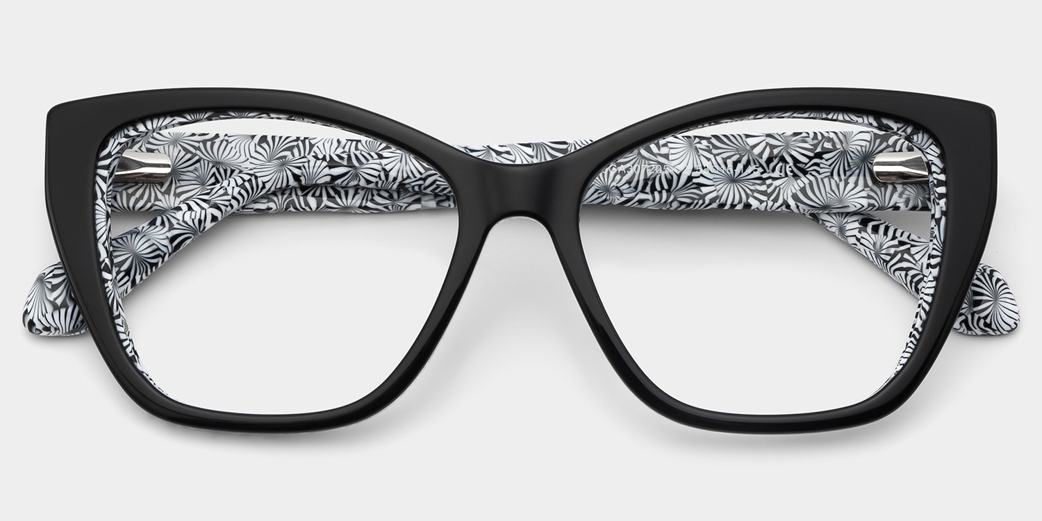 Blaise Cat-Eye Black Glasses4