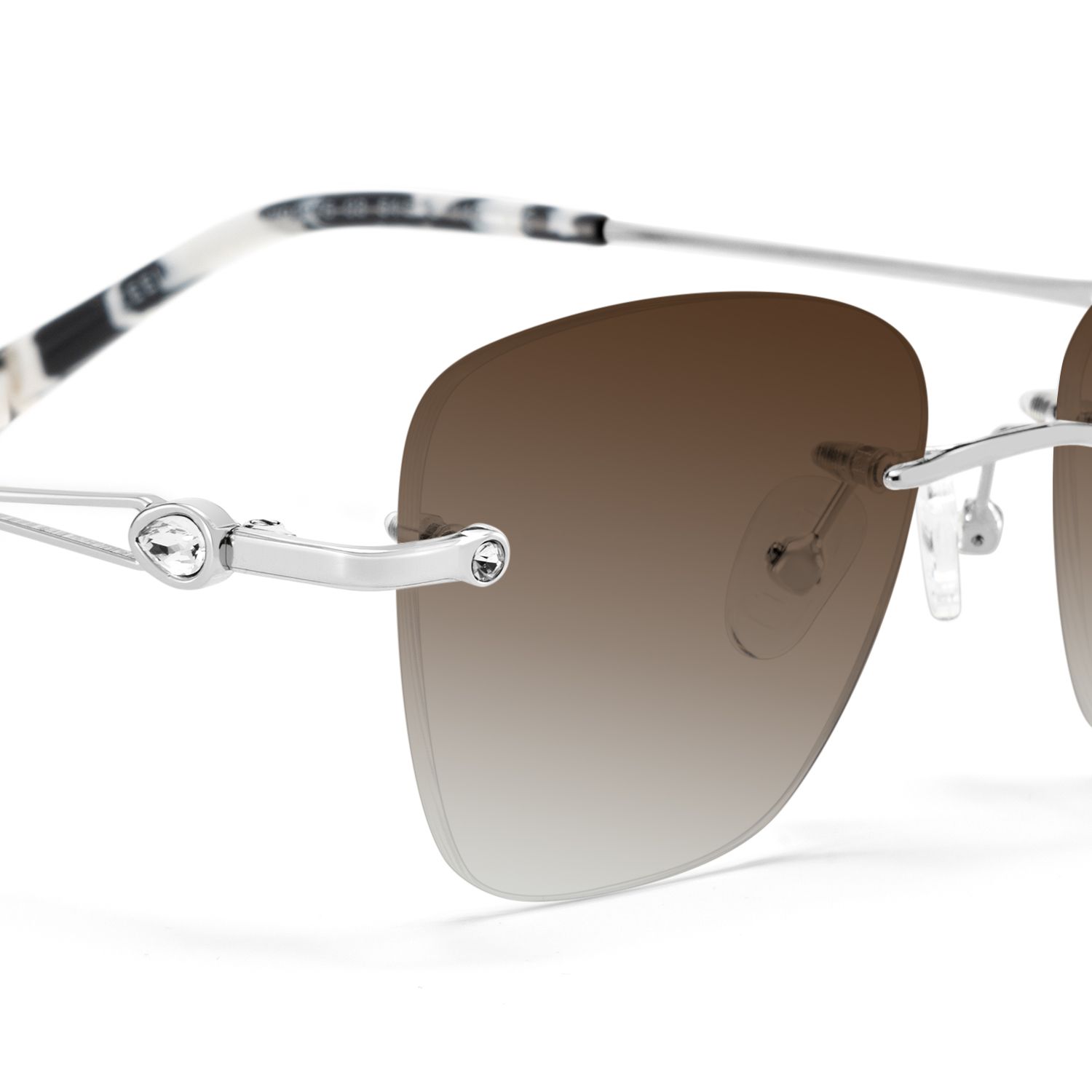 Seth Rectangle Silver Prescription Sunglasses | ZEELOOL4