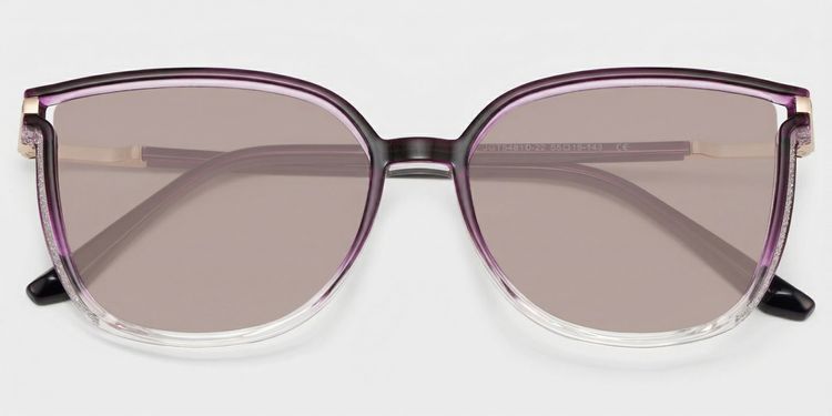 Rodz Purple Clear Square Sunglasses