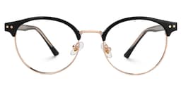 Lekka Browline Black Glasses0