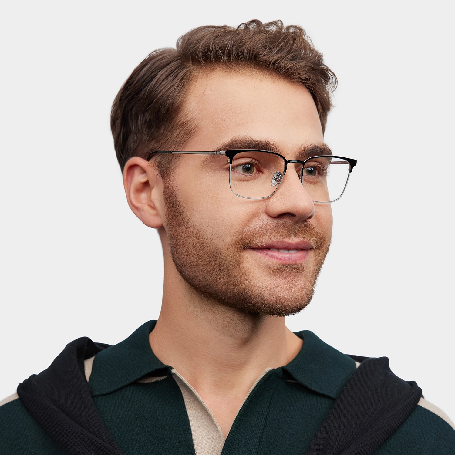 Cole Browline Black Glasses1