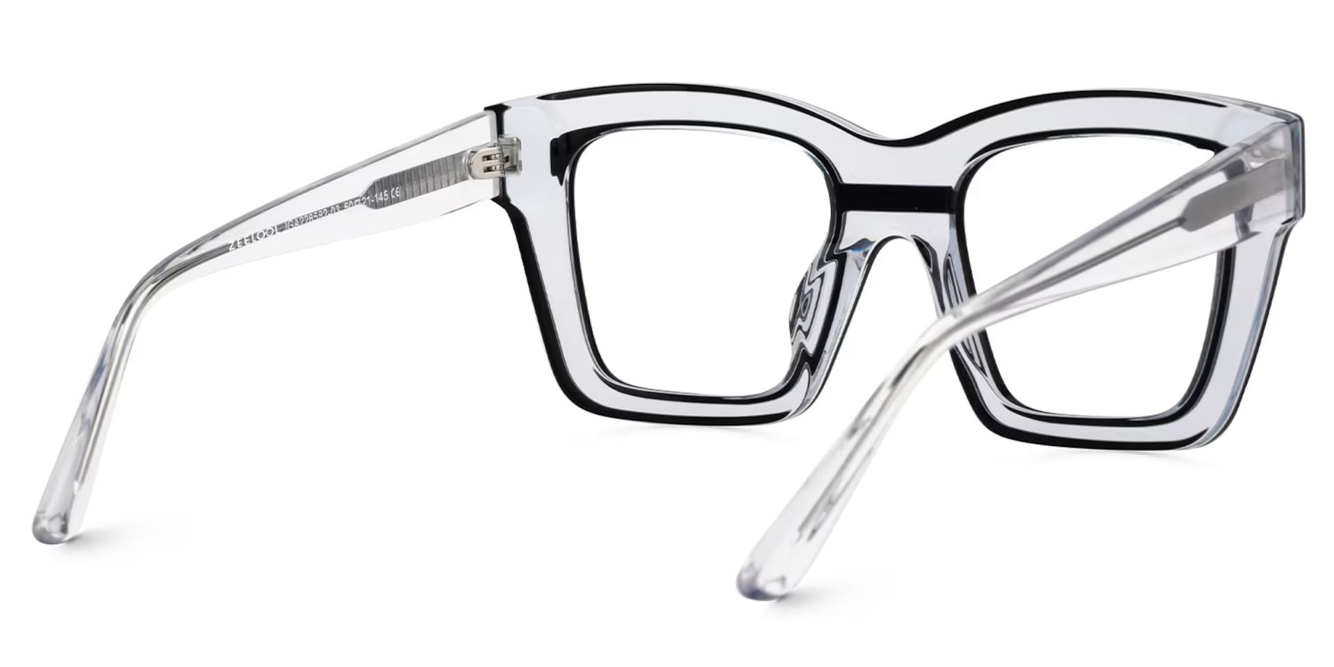 Legette Designer Eyeglasses in Square Black Frame3