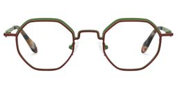 Jovette Geometric Green Glasses0