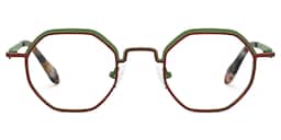 Jovette Geometric Green Glasses0