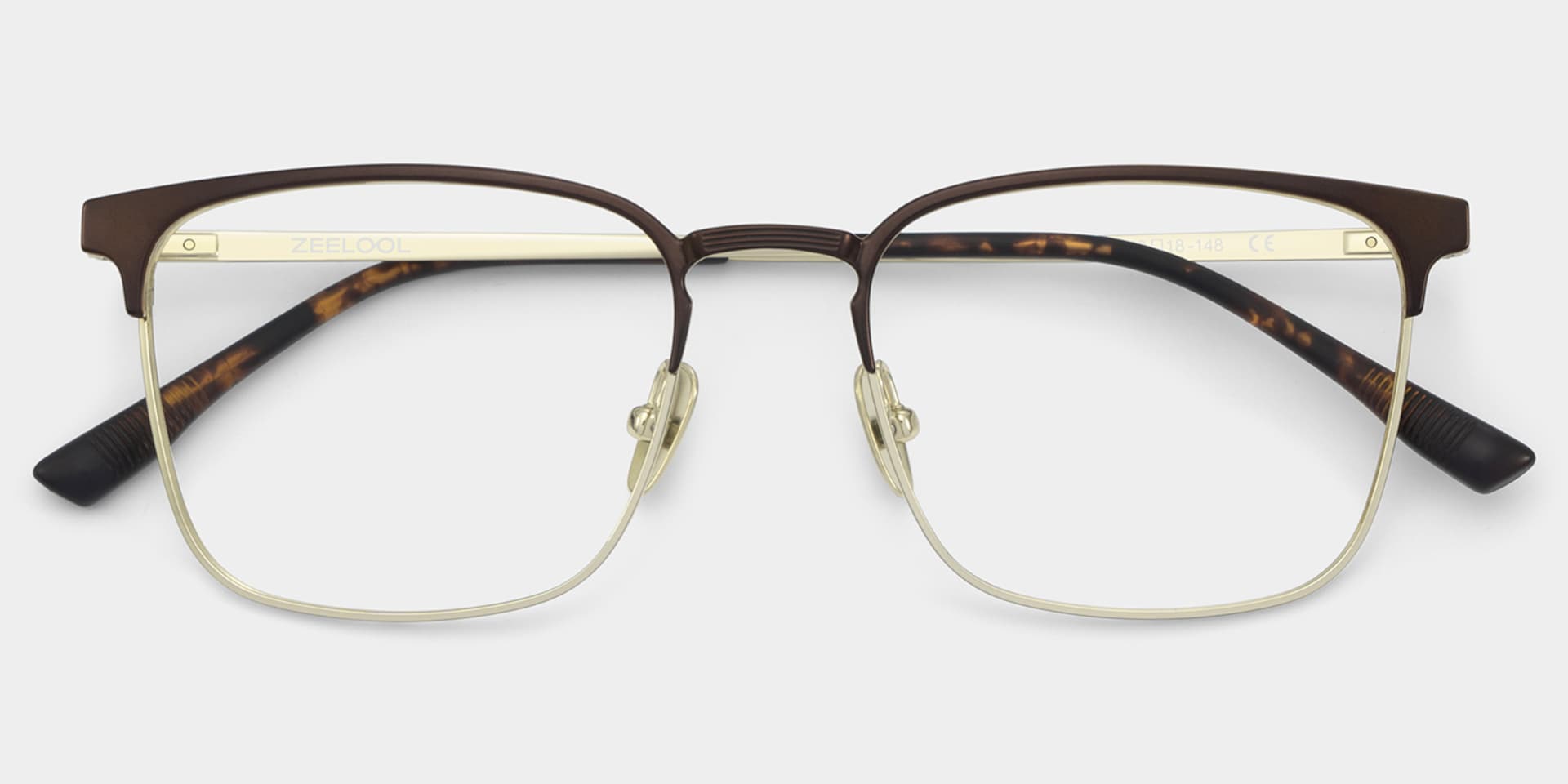 Browline Brown Eyeglasses- Cole Titanium Frame Glasses4