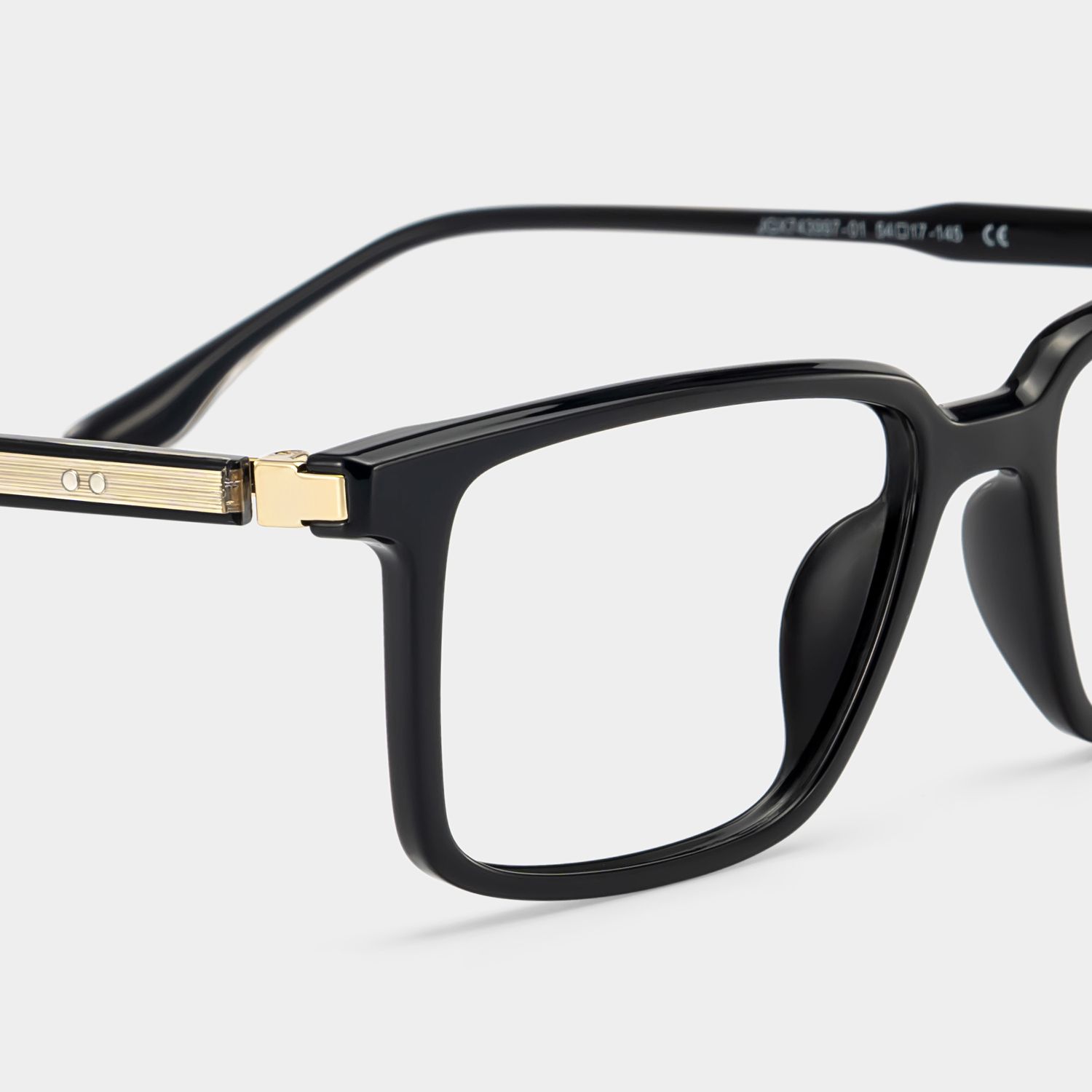 Cyrus Pillowed Rectangle Glasses with Black Frames | ZEELOOL6