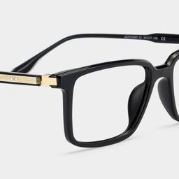 Cyrus Black Rectangle Glasses6