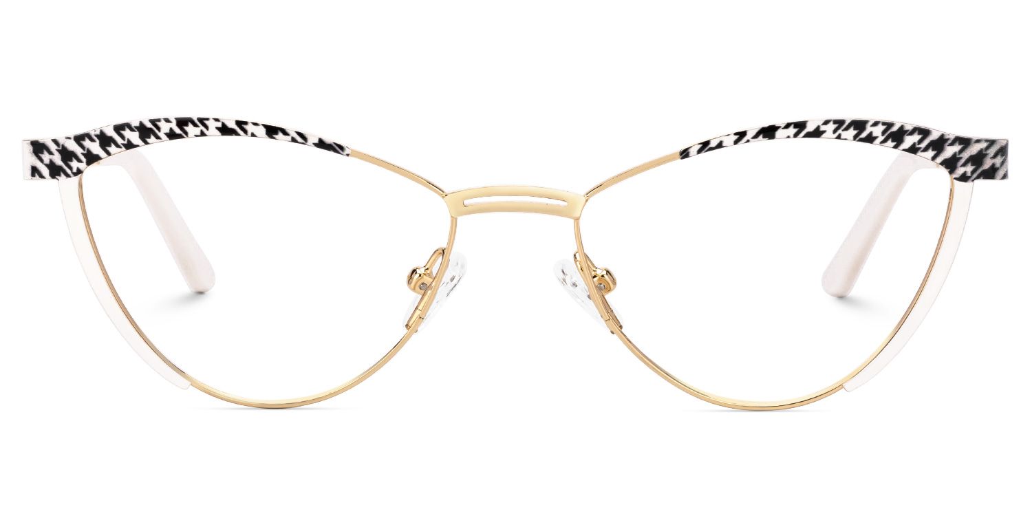 New Black-White Color for Sydney Metal Eyeglasses  | Zeelool Optical0