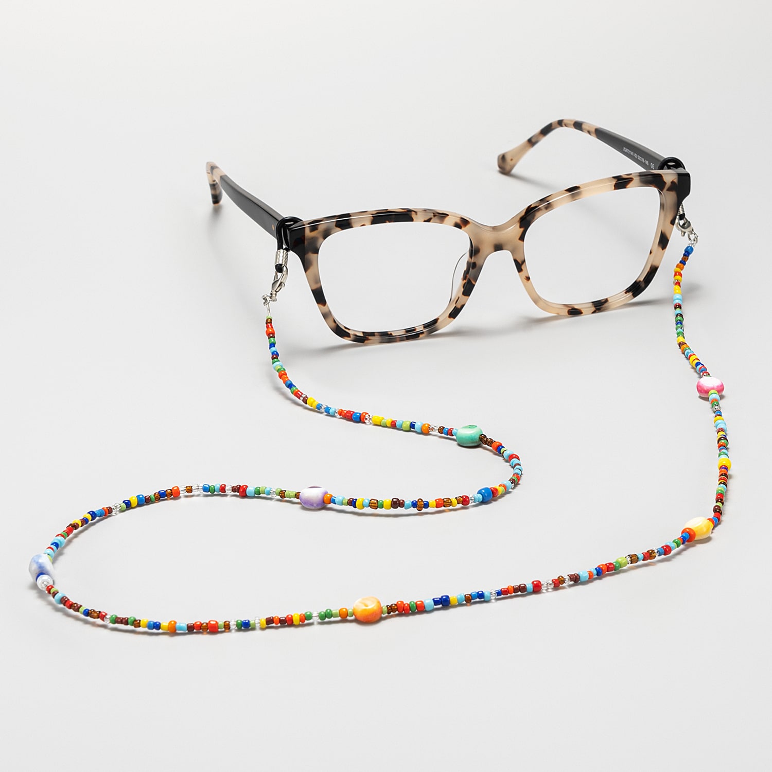 Colorful Round Glitter Eyeglasses Chains0