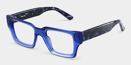 Orson Rectangle Blue Glasses3