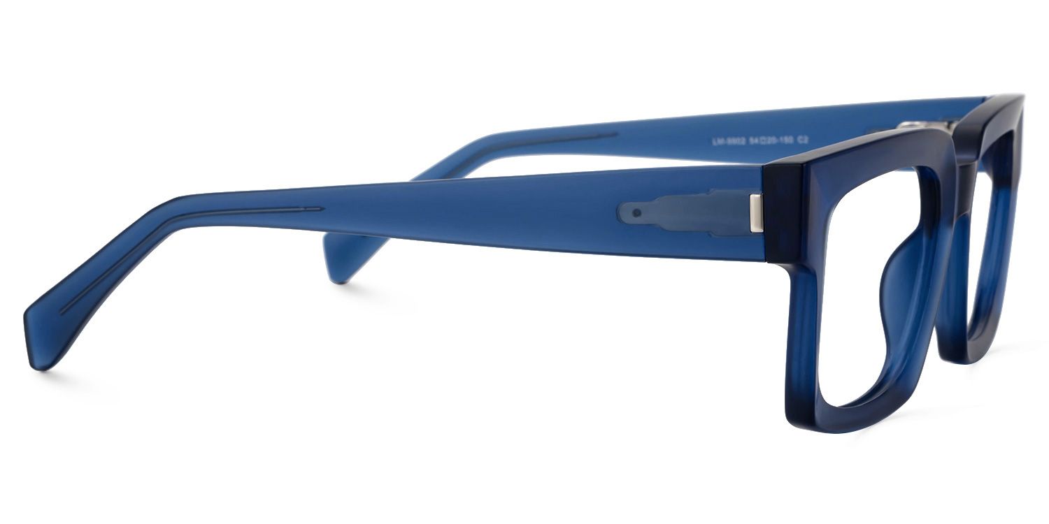 Amadeo TR90 Rectangle Blue Frame Glasses | Zeelool4