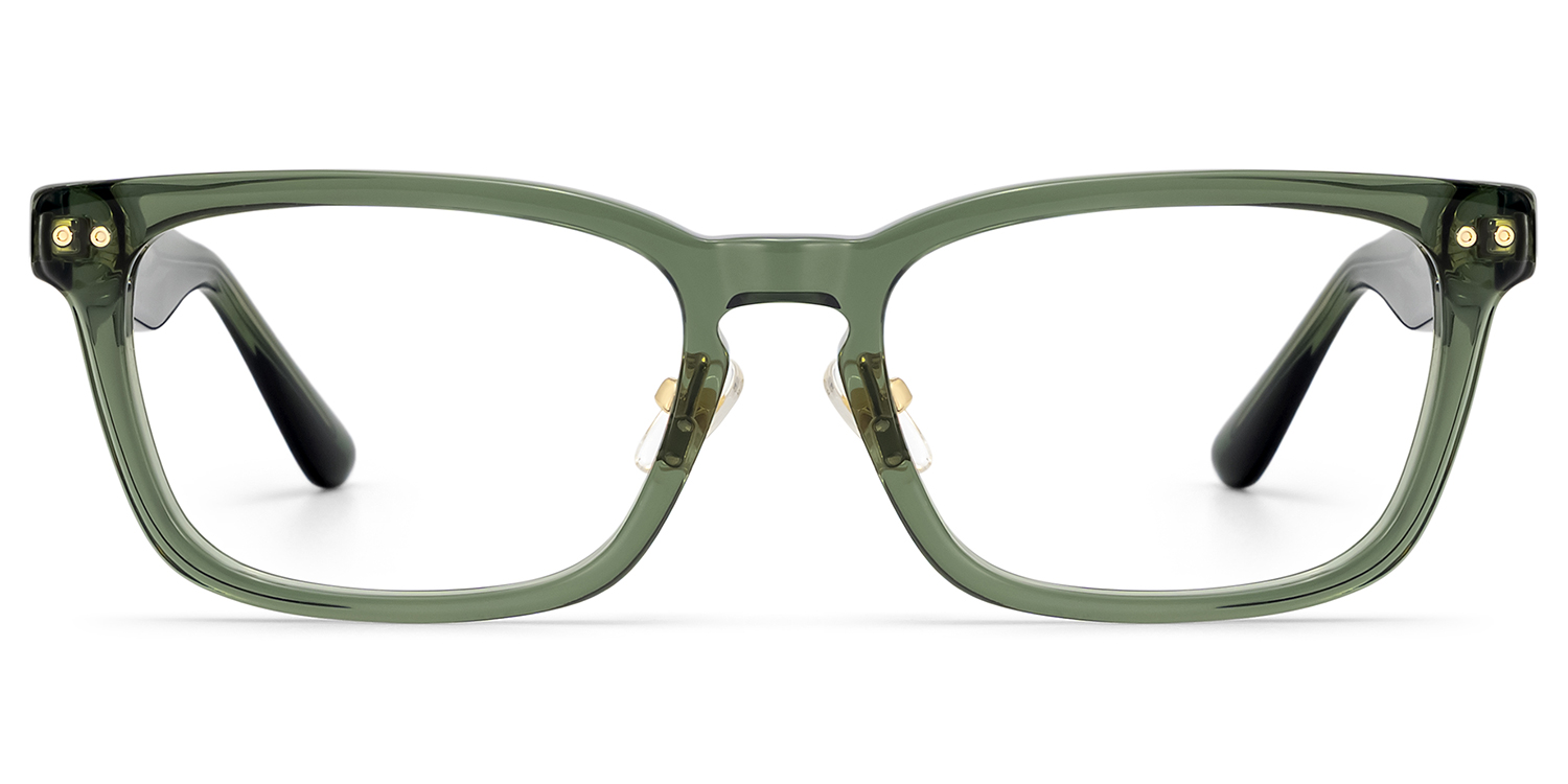 Buzz Green Rectangle Frame Glasses for Men | ZEELOOL