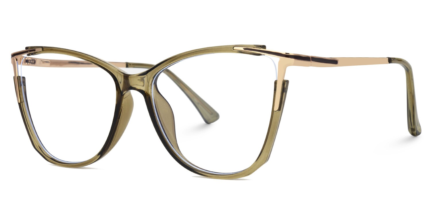 Losier Cateye Green Glasses1