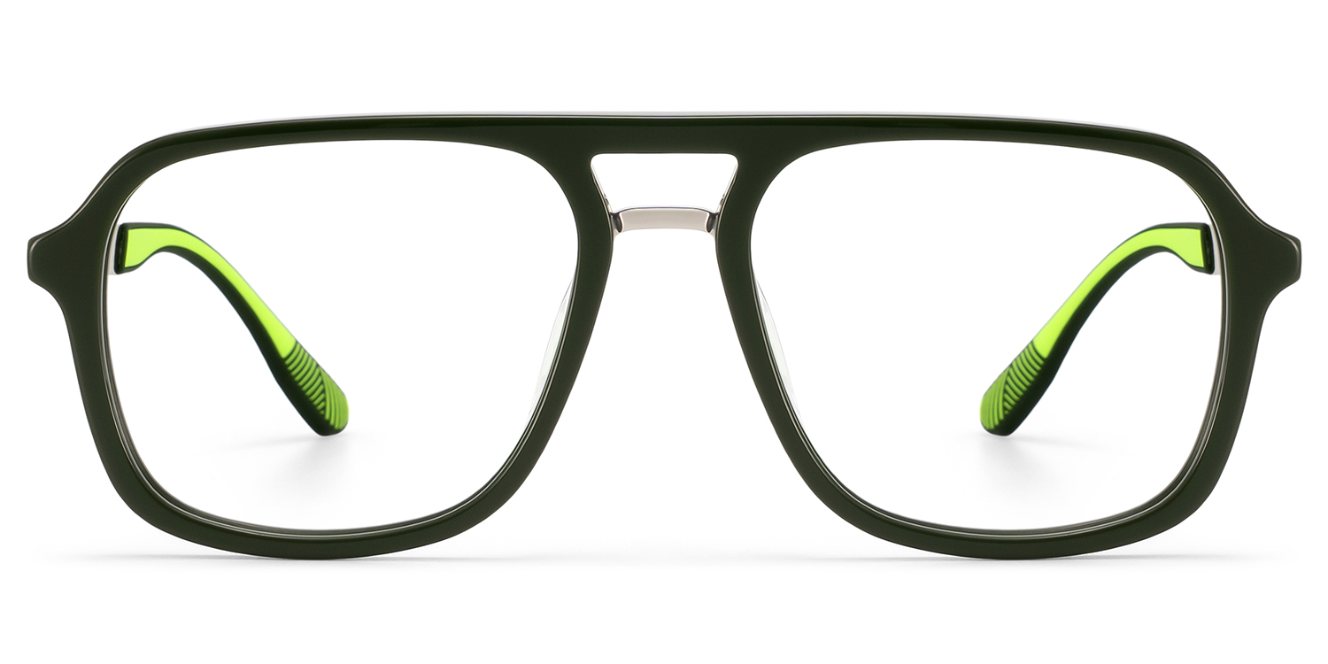 クリアージュ　アイリフト　Neo Ryder Green Aviator Mixed Frame Glasses for unisex | ZEELOOL