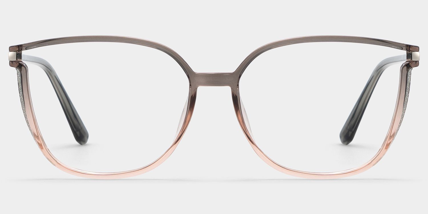Rodz Square Gray-Pink Eyeglasses and Glasses Frames | ZEELOOL0