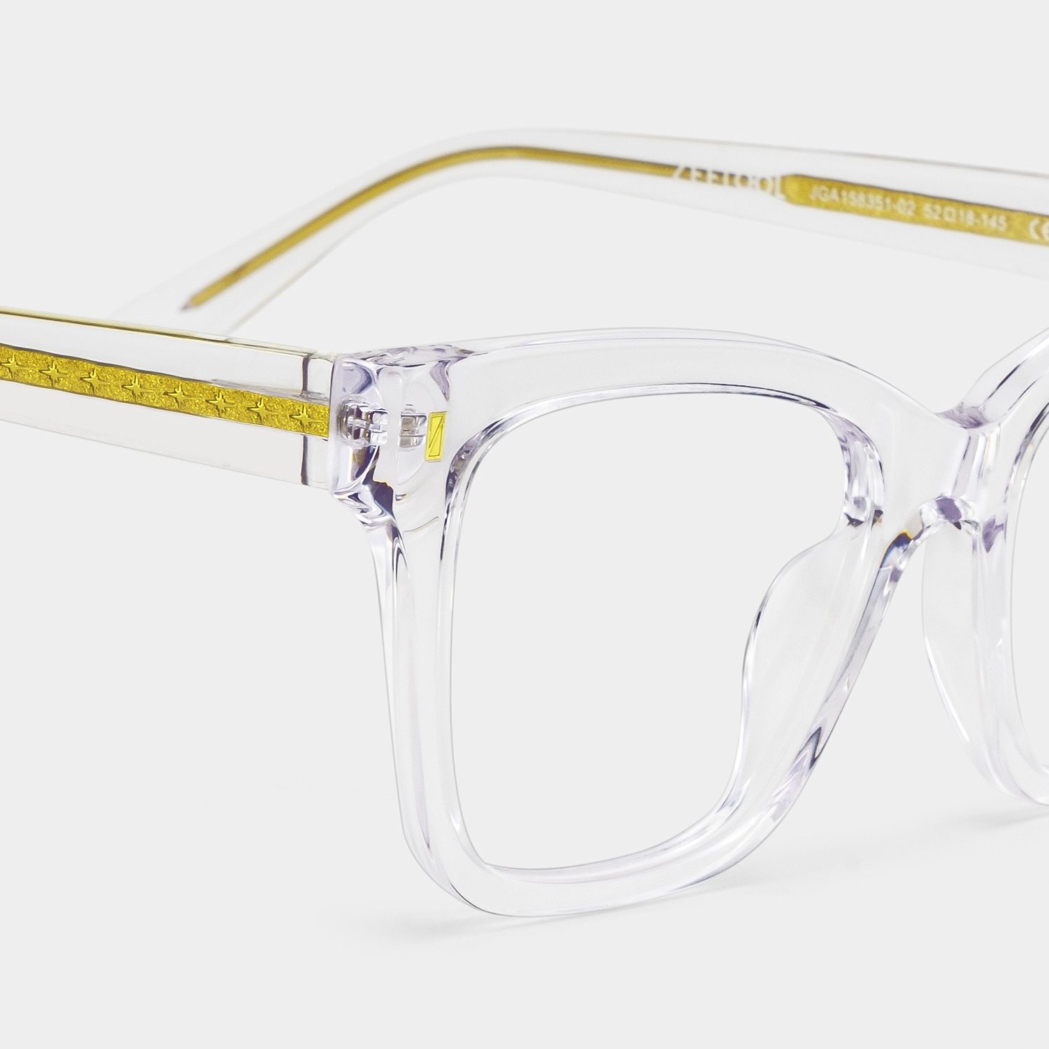 SQUARELINE☆Roro Square Crystal Eyeglasses Rory Acetate Frame Glasses
