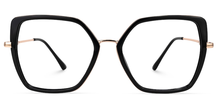 Keller Geometric Black Glasses