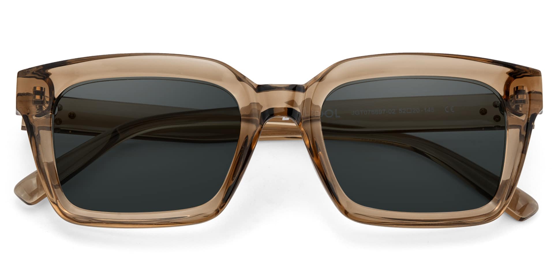 Grover Rectangle Sunglasses and Champagne Color Frames1