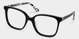 Caroline Black Square Glasses2