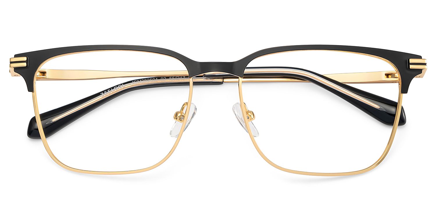 Marshall Gold Rectangle Prescription Glasses | Zeelool1