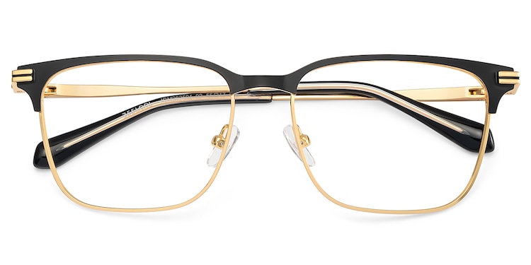 Marshall Rectangle Black Gold Glasses