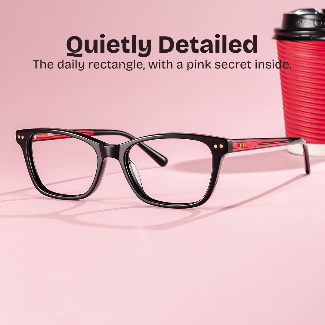 Juliana Black Rectangle Eyeglass Frame for Sale| ZEELOOL0