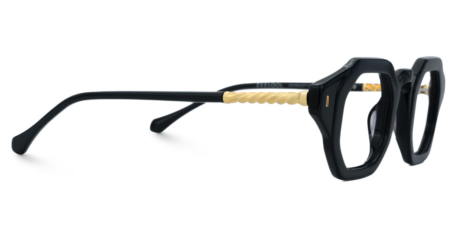 Buy Black Hexagon Shape Glasses Frames Online | Zeelool2